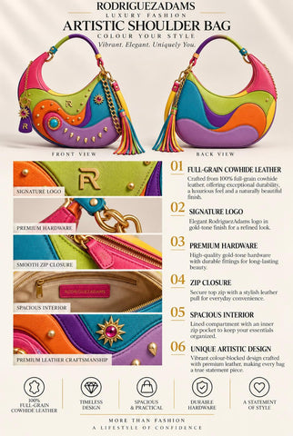 RodriguezAdams Artistic Luxury Geometric Shoulder Bag