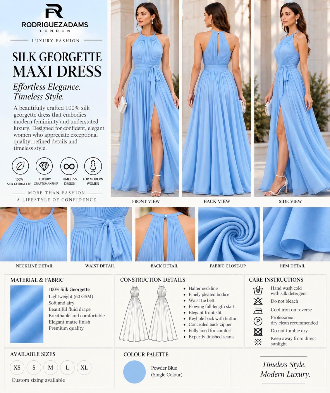 Silk Georgette Maxi Dress